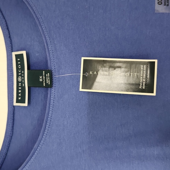 NWT Karen Scott tee, sz 0X - Picture 3 of 5